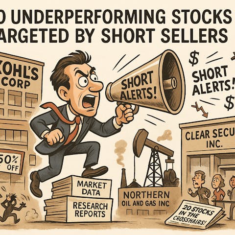 20 Underperforming Stocks Targeted By Short Sellers